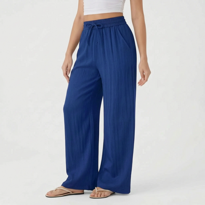 Wide Leg Casual Trousers - Peggy