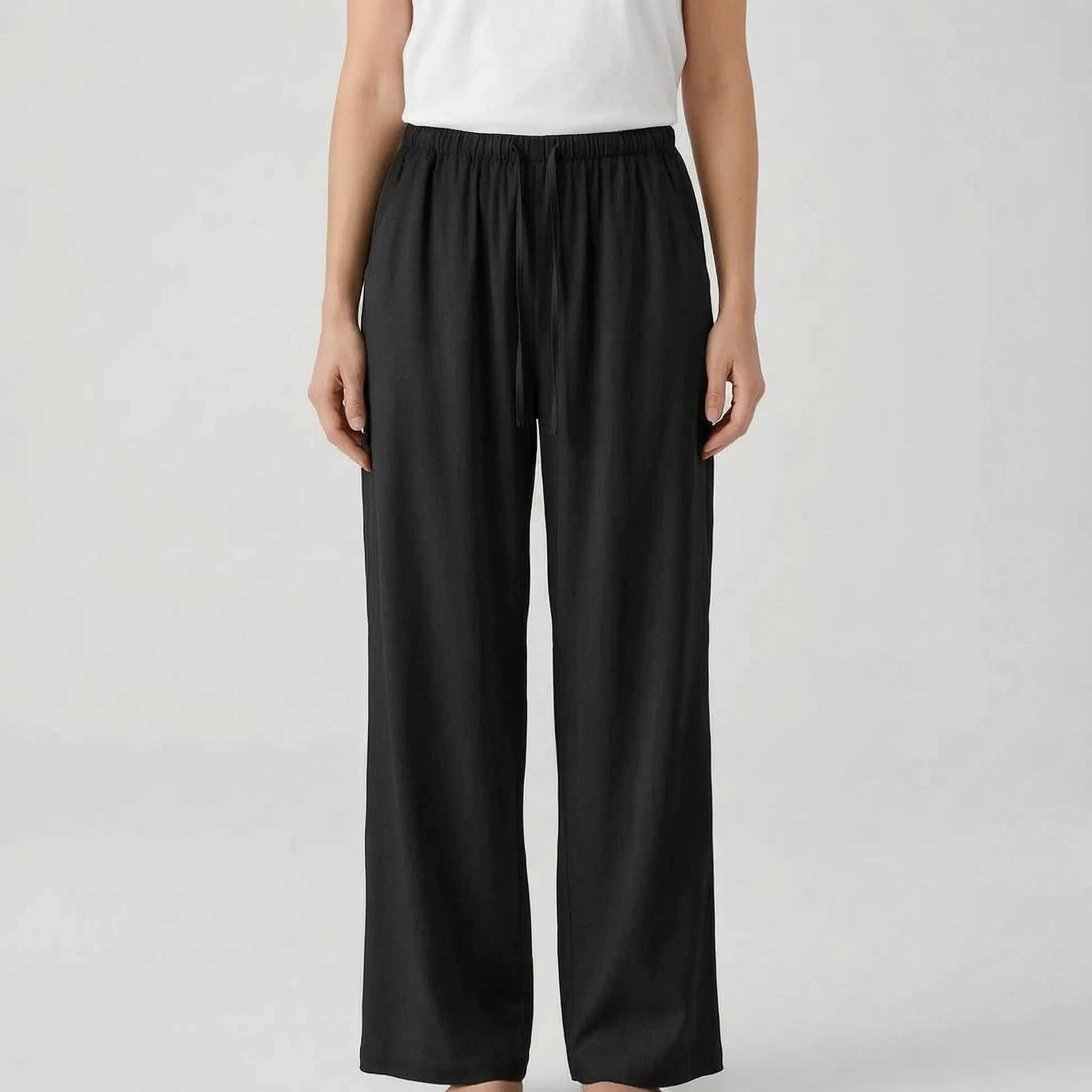 Wide Leg Summer Trousers -  Hazel