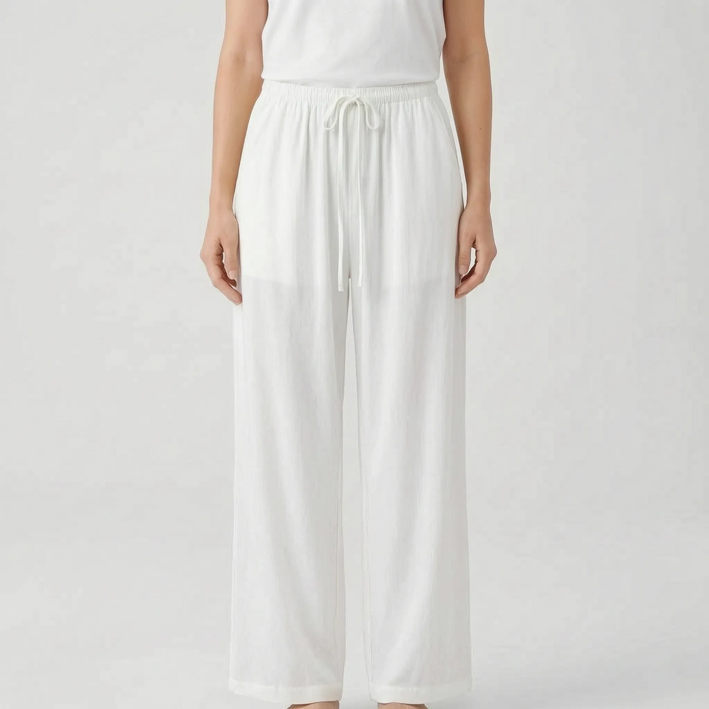 Wide Leg Summer Trousers -  Hazel