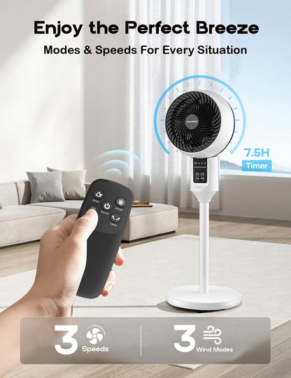 Witte Statiefventilator Met Afstandsbediening - Circuliq