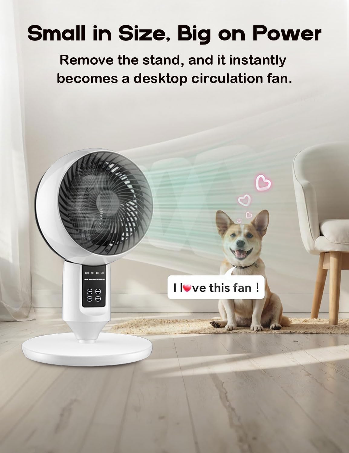 Witte Statiefventilator Met Afstandsbediening - Circuliq