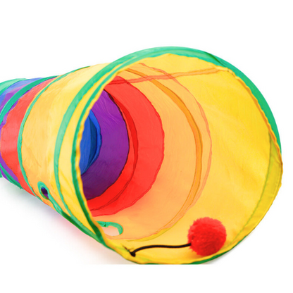 Regenboog Speeltunnel voor Katten - PurrfectPlay Tunnel