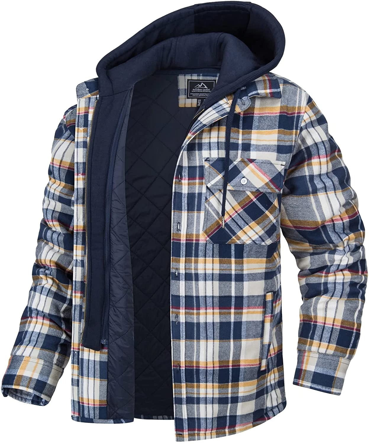 Geruit Heren Vest met Capuchon en Warme Voering - Ethan