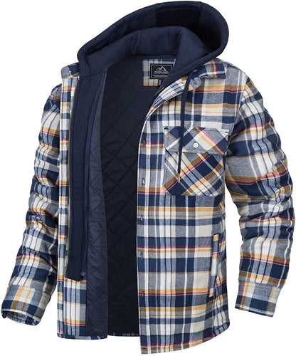 Geruit Heren Vest met Capuchon en Warme Voering - Ethan