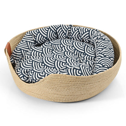 Handgemaakt Comfortabel Bed voor Katten - LuxeSnooze