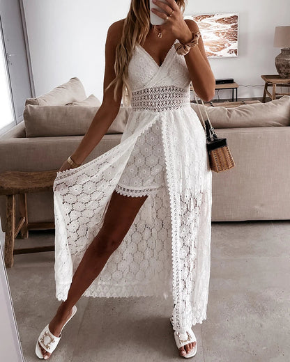 Casual Linnen Playsuit met Losse Pasvorm – Noralie