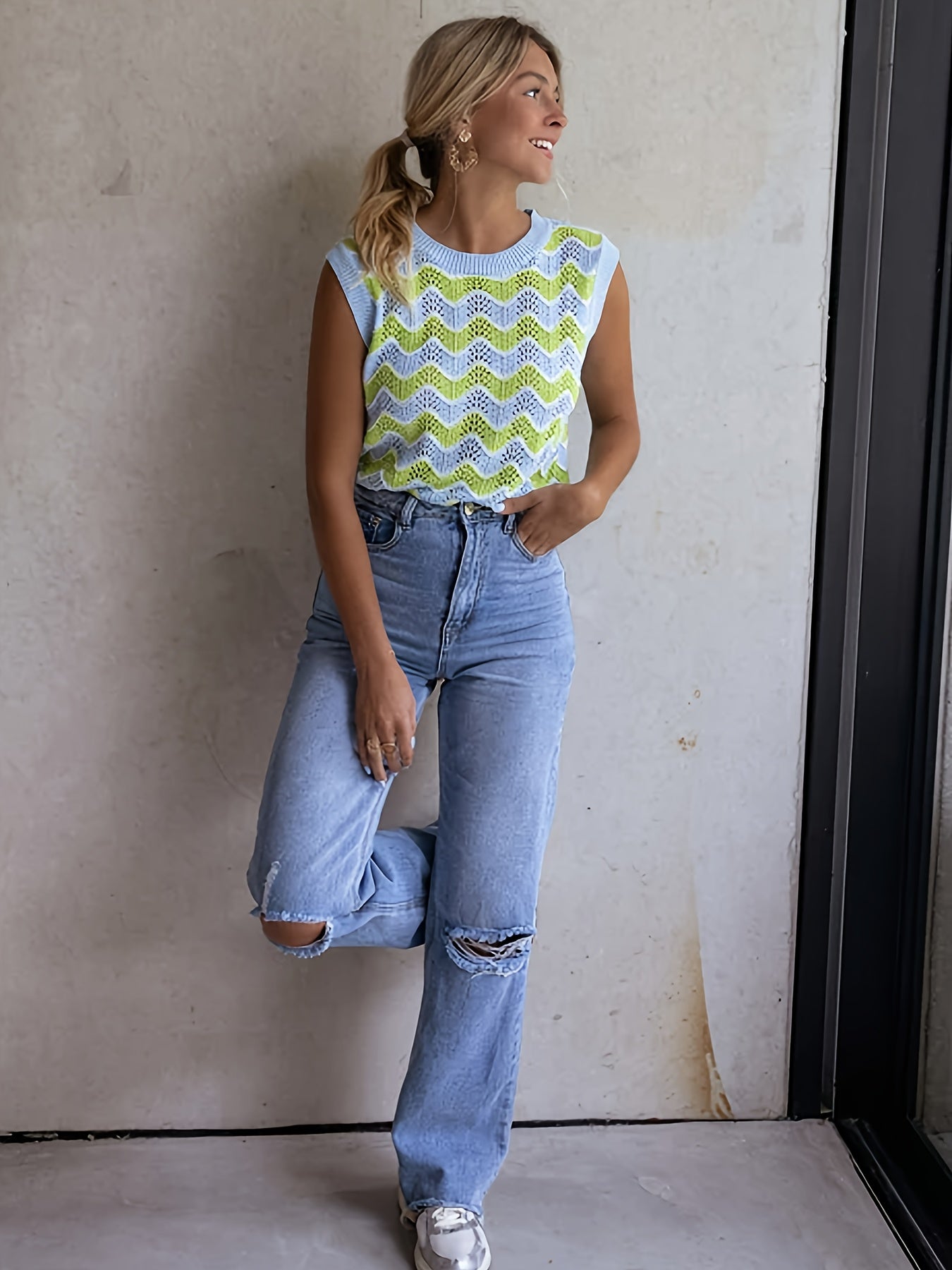 Trendy zomertop in breistriklook - StrickGlow