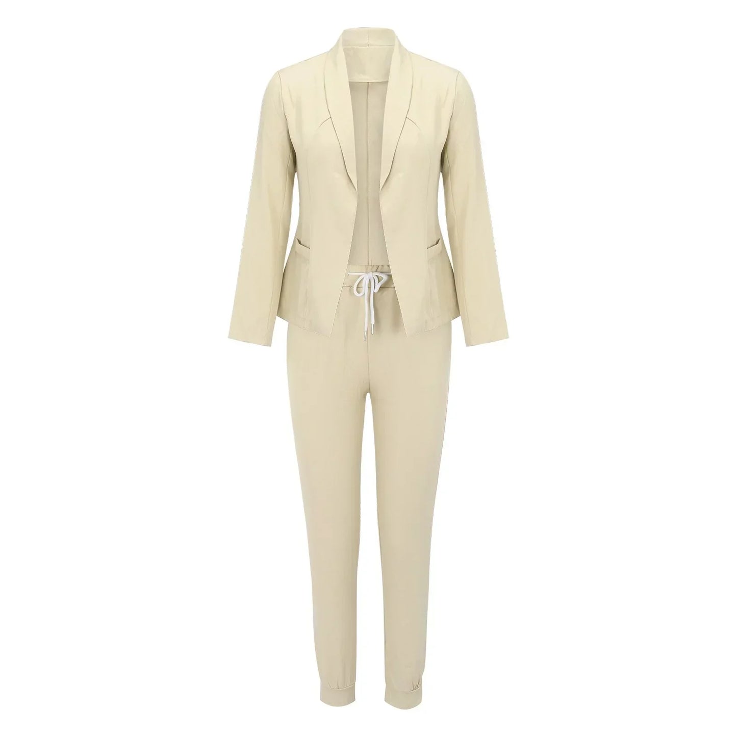 Casual Tweedelige Set met Strikceintuur – Liora