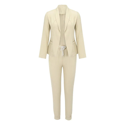 Casual Tweedelige Set met Strikceintuur – Liora