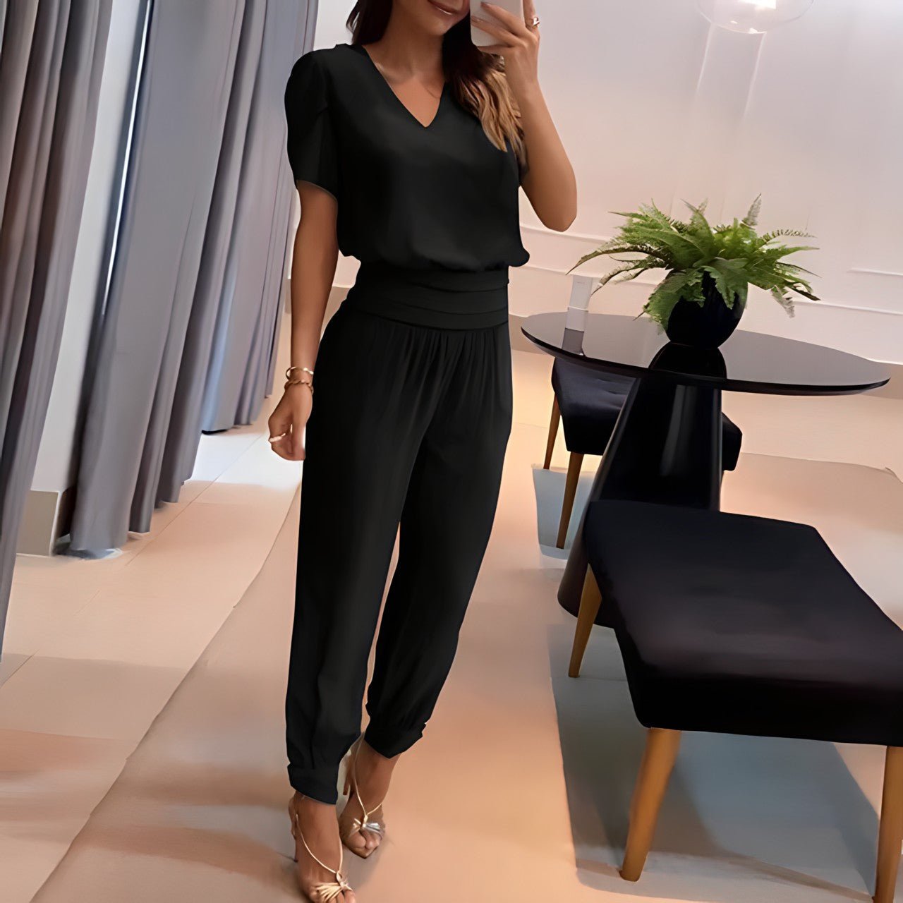 Dames Set met Blouse en Broek – Aurora