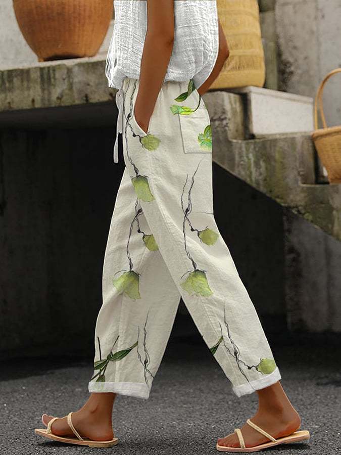 Dames Comfortbroek met Print – Nova