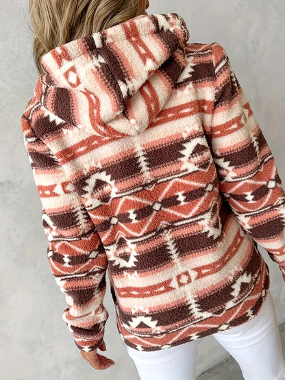 Dames Teddy Vest met Aztekenpatroon – Nayeli