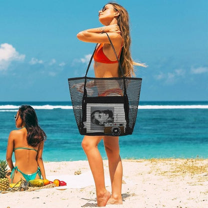 Opvouwbare Mesh Strandtas met Binnenzak