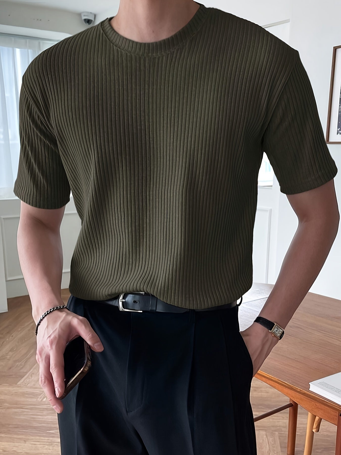 Luchtig Groen Heren T-shirt - Milan