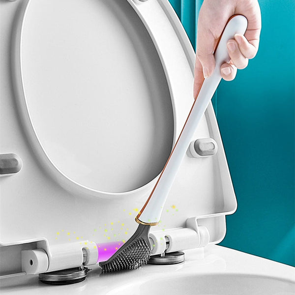 Siliconen Toilettenborstel met Wandhouder & Druppelopvang – Clevora