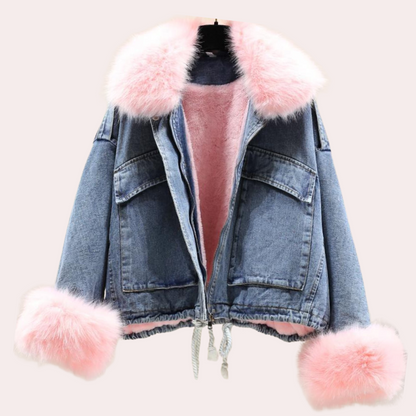 Warme Denim Winterjas voor Dames - Mira