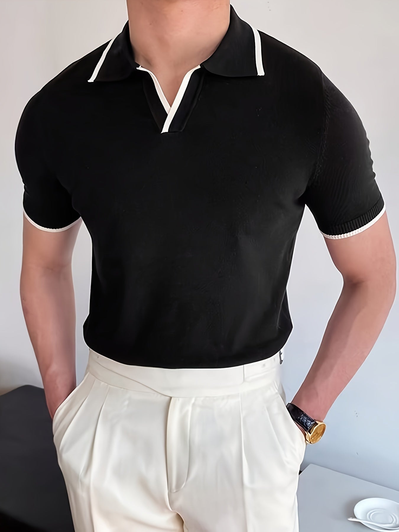 Trendy Zwarte Heren Polo - Rafael