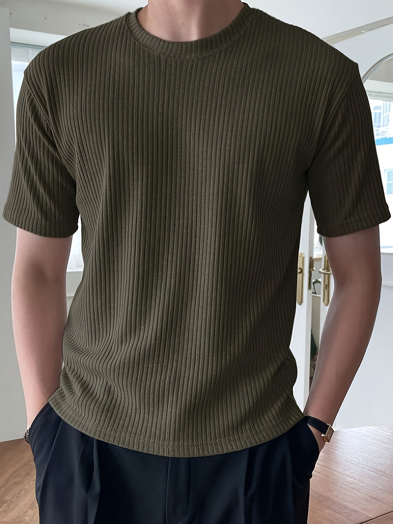 Luchtig Groen Heren T-shirt - Milan