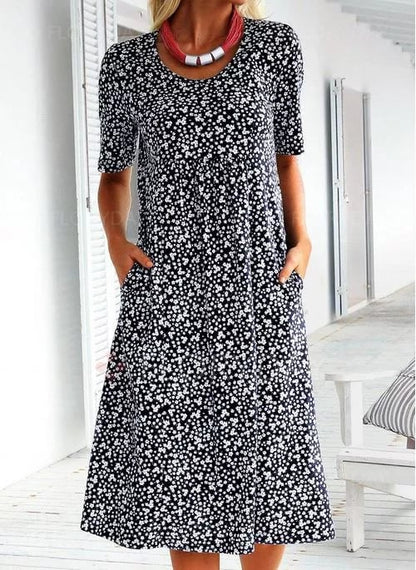 Stijlvolle Bloemenprint Jurk - Eva | Dé Perfecte Lichte Zomerjurk!