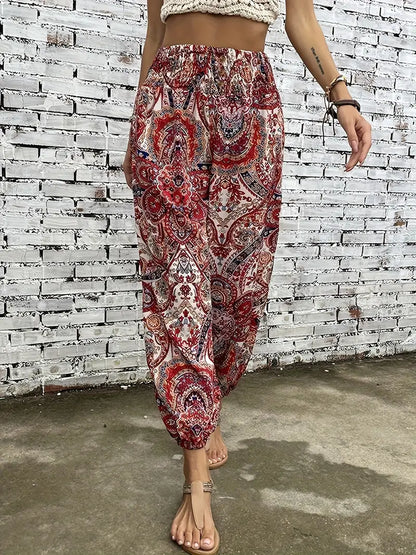 Boho-Chique Dames Broek met Grafische Print – Solara