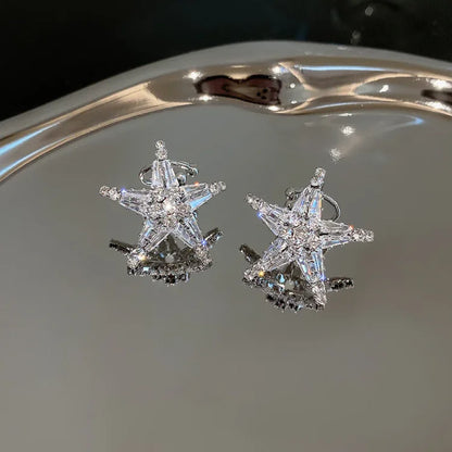 Zirkonia Ster Oorbellen/Ear Cuff - Lyric