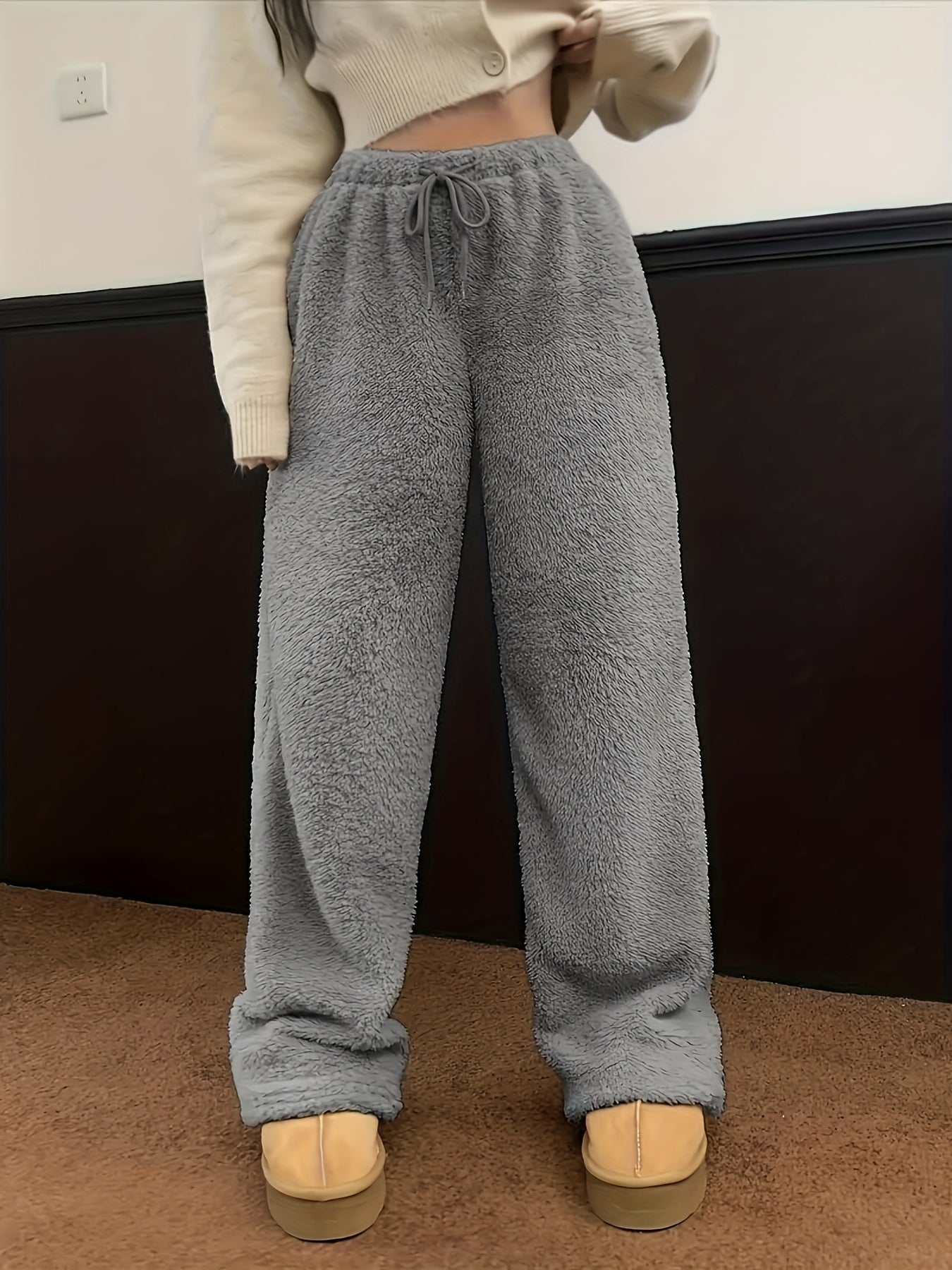 Zachte Teddy Sherpa Loungebroek Voor Dames – Noémie