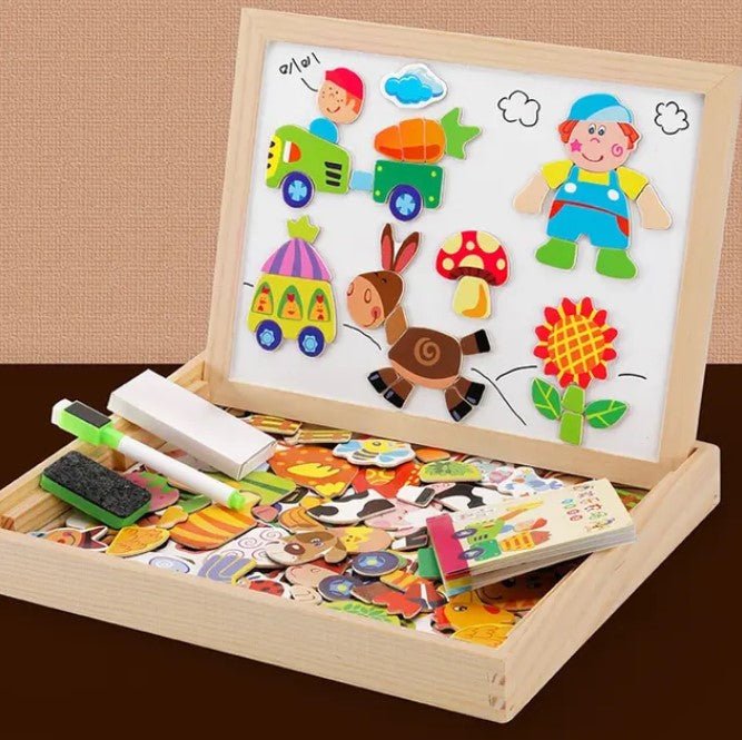 Magnetisch Dubbelzijdig Tekenbord Set -  MiniArt Studio