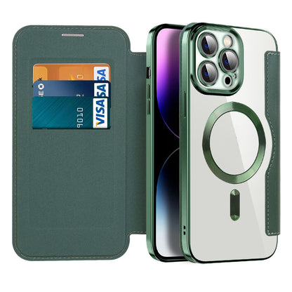 Leren Flip Case met Magnetische Adsorptie & RFID-Bescherming – Valtrix (1+1 GRATIS)