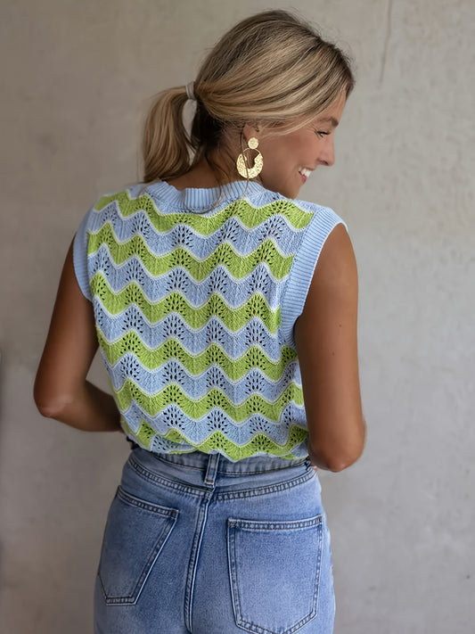 Trendy zomertop in breistriklook - StrickGlow