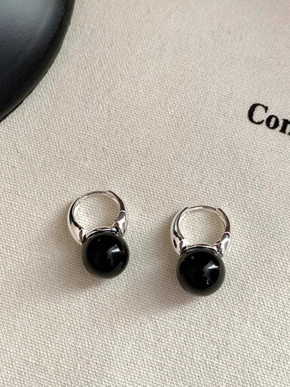 Stijlvolle Zwarte Onyx Oorbellen - Lina
