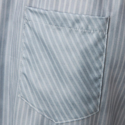 Gestreepte Hoge Taille Damesbroek met Decoratieve Knopen - Florence