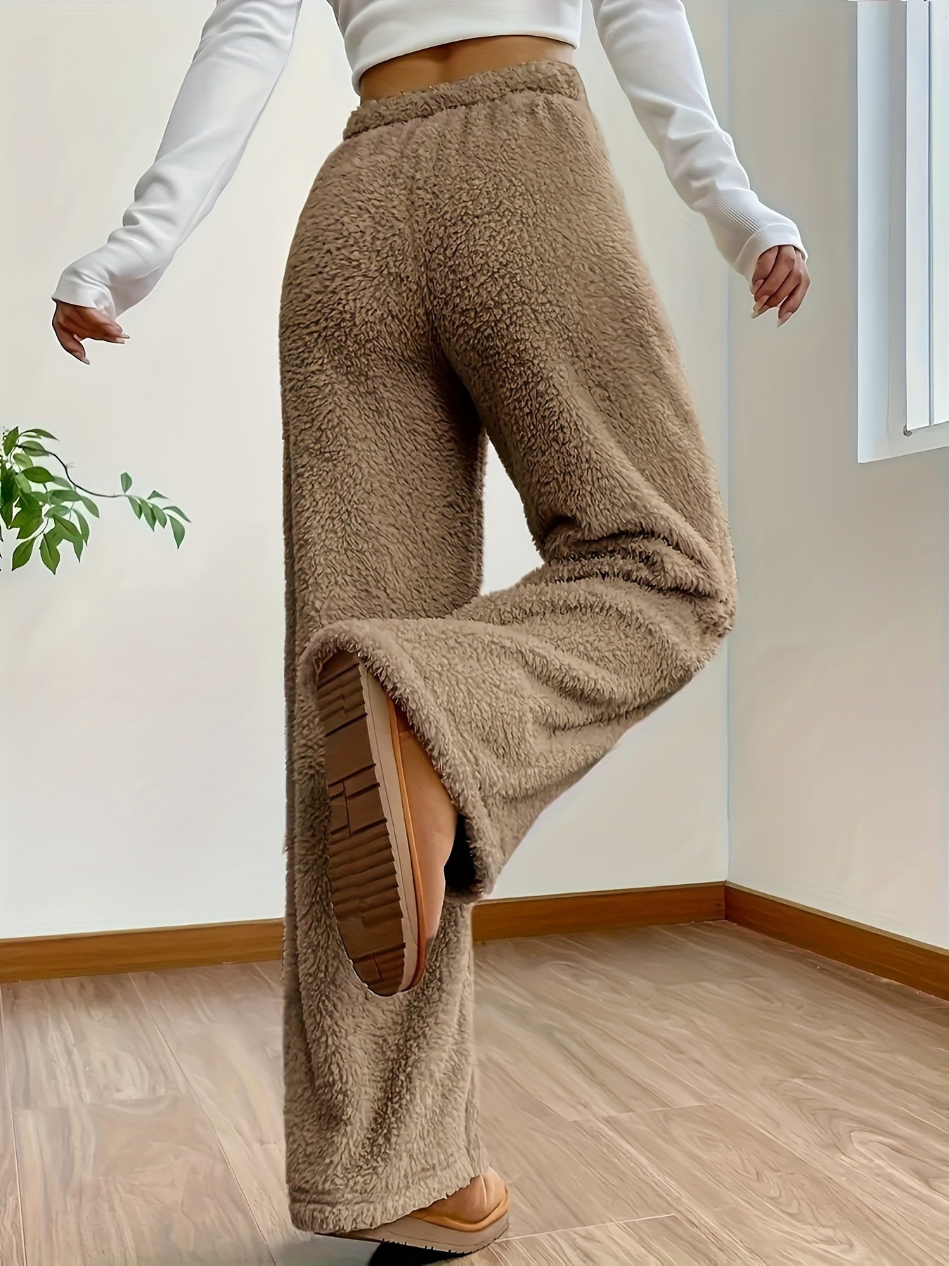 Zachte Teddy Sherpa Loungebroek Voor Dames – Noémie