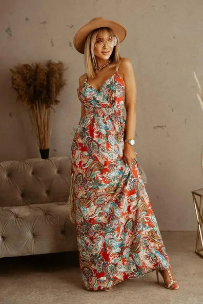 Boho Maxi Jurk met bloemenpatroon voor de zomer – Yara