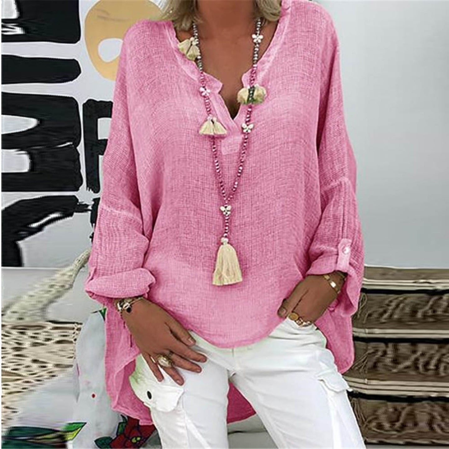 Stijlvolle Linnen Damesblouse - Elodie