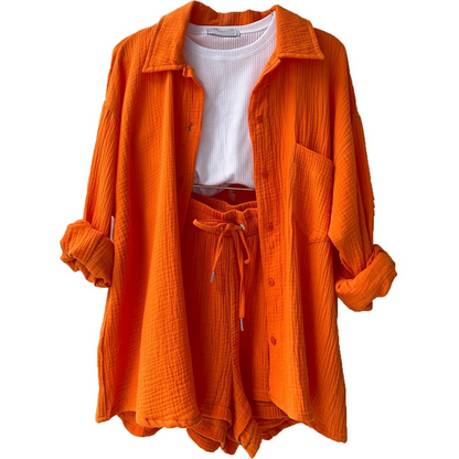 Trendy Katoenen Zomerset Dames – Faylin