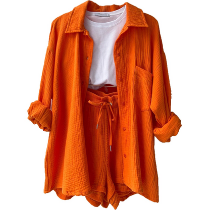Ademend katoen co-ord-set voor dames – Maris