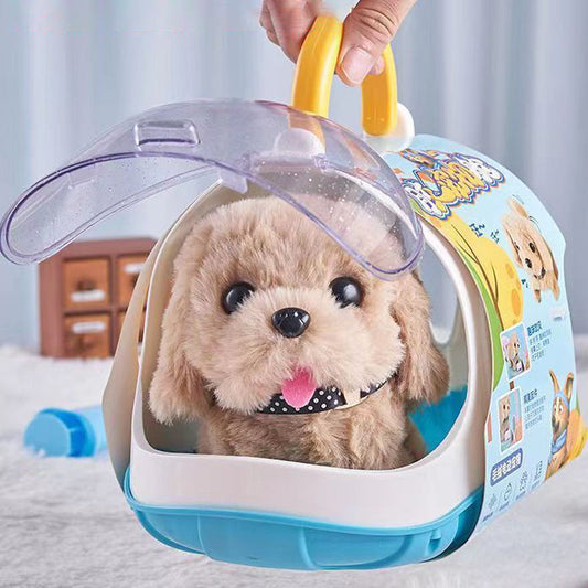 Loopende pluchen hond met bewegingsfunctie – interactief knuffeldier voor kinderen