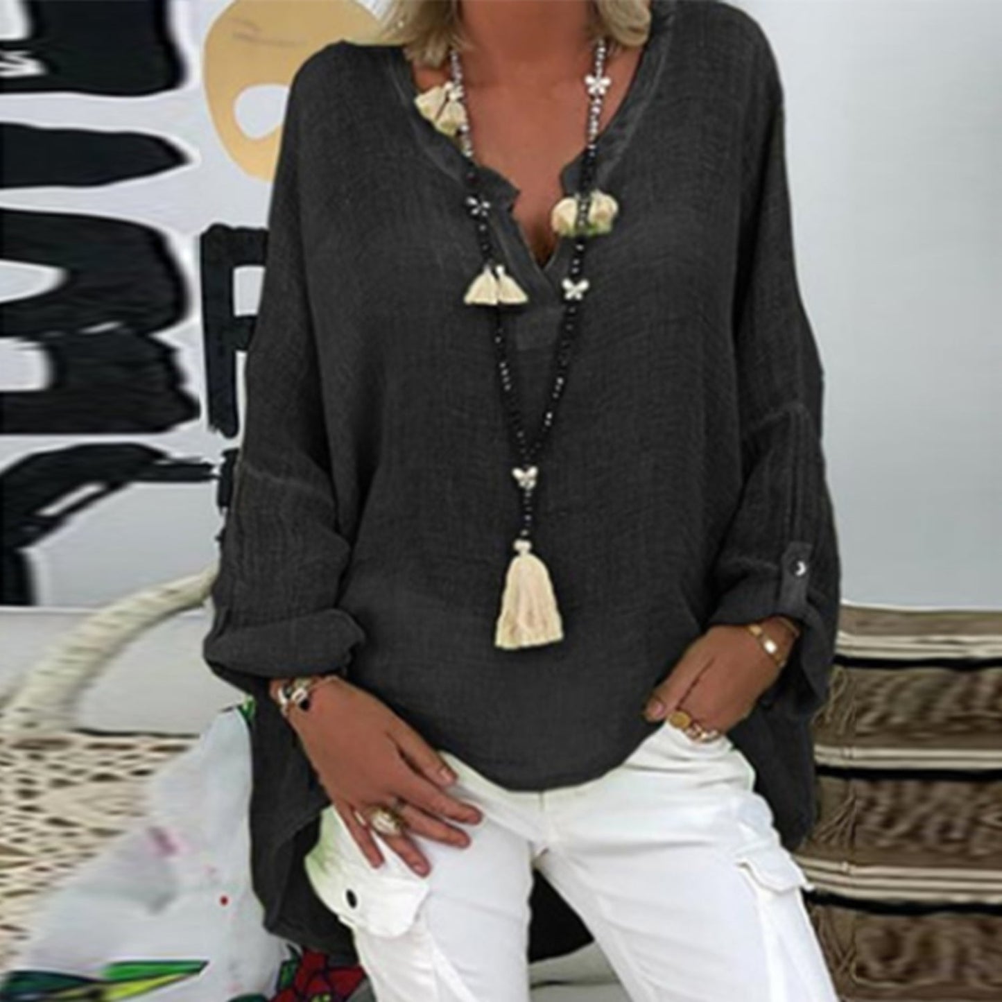 Stijlvolle Linnen Damesblouse - Elodie