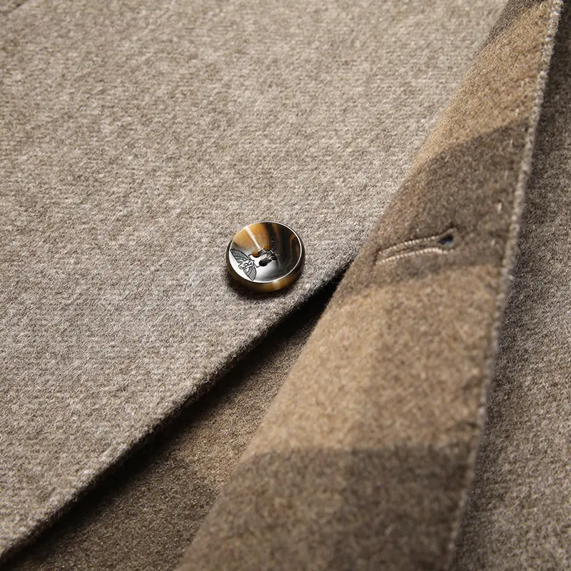 Halflange Herenmantel Van Wol-Kasjmier – Victor