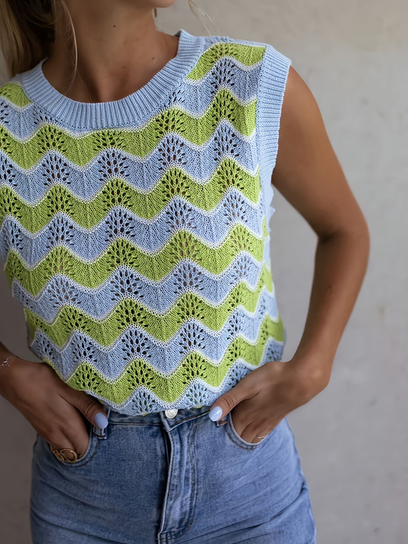 Trendy zomertop in breistriklook - StrickGlow