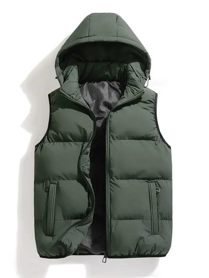 Duurzame Gewatteerde Heren Bodywarmer met Capuchon – Leonardo