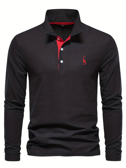 Comfortabele Heren Polo met Lange Mouwen