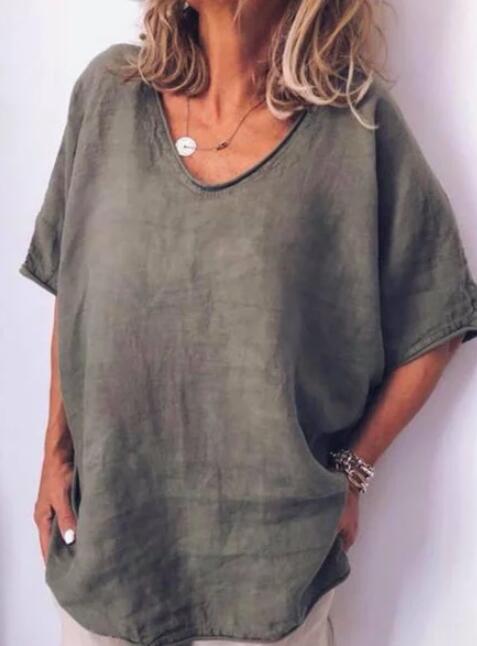 Oversized Linnen Dames T-shirt – Elin