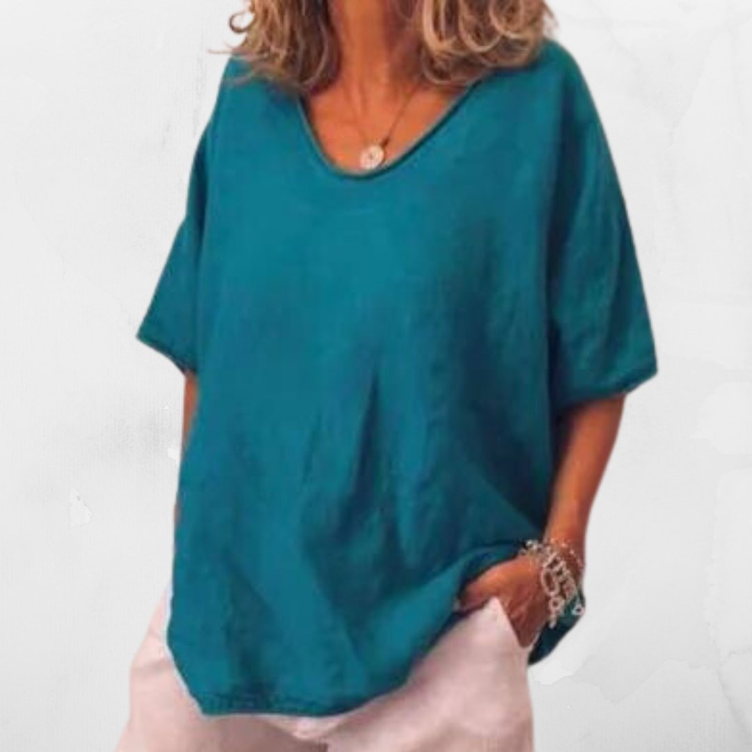Oversized Linnen Dames T-shirt – Elin