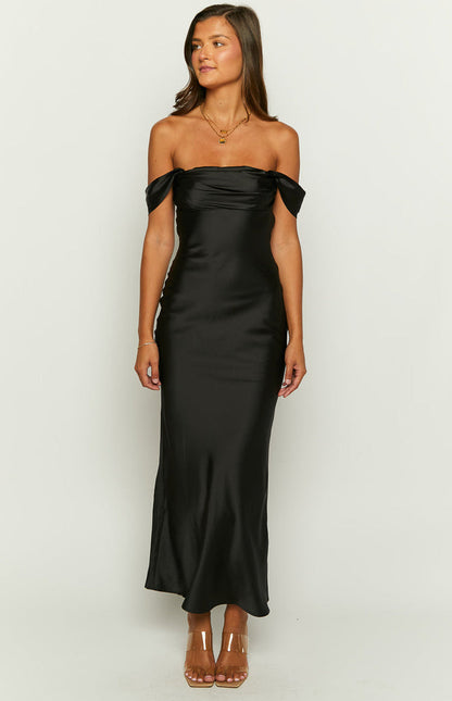 Off-Shoulder Maxi-jurk – Saphira