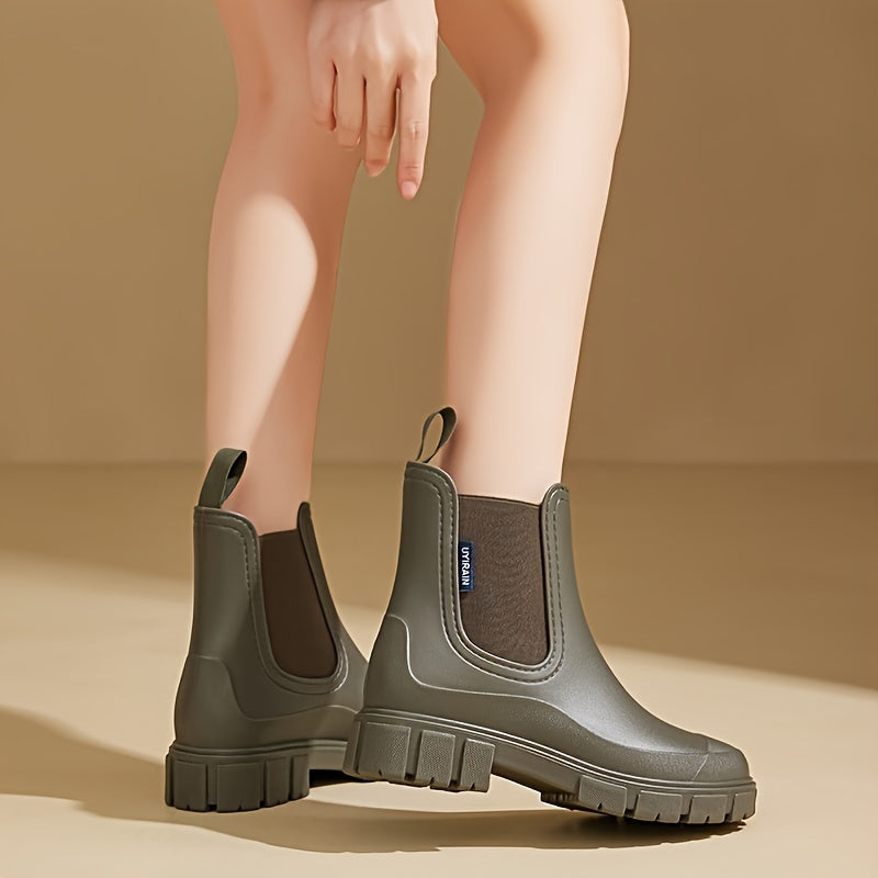 Dames Regenlaarzen halfhoog waterproof met antislipzool – Selora