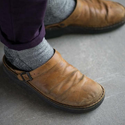 Luxe Leren Herenslippers – Elias