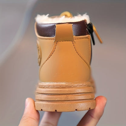 Waterdichte fleece-herfstlaarzen voor jongens – met warme voering & profielzool