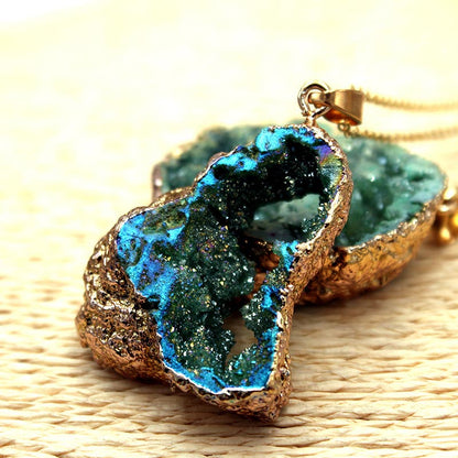 Natuurlijke Kristallen Geode Hanger - Gaia