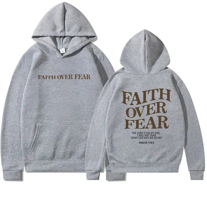 Uniseks Hoodie "Geloof Over Angst" Psalmen 118:6 - Faithmore